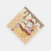 Eiscreme-Party-Eiscreme-Eiskremcharaktere des Kind Serviette (Ecke)