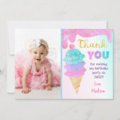 Eiscreme Party Geburtstag Vielen Dank Karten (Vorderseite)
