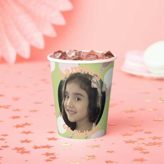 Eiscreme-Party Geburtstags-Foto Pappbecher (Insitu)
