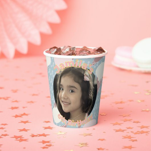 Eiscreme-Party Geburtstags-Foto Pappbecher (Insitu)