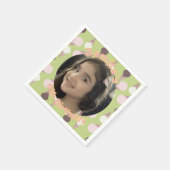 Eiscreme-Party Geburtstags-Foto Serviette (Ecke)