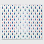 Eiscreme-Party Geschenkpapier (Flach)