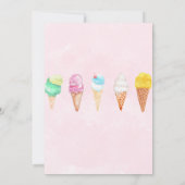 Eiscreme-Party Hier ist die Scoop Einladungskarte Einladung (Rückseite)