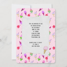 Eiscreme-Party-Kegel Einladung