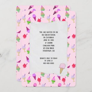 Eiscreme-Party-Kegel Einladung
