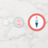 Eiscreme-Party Konfetti (Vorderseiten)