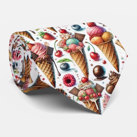 Eiscreme-Party Krawatte (Gerollt)