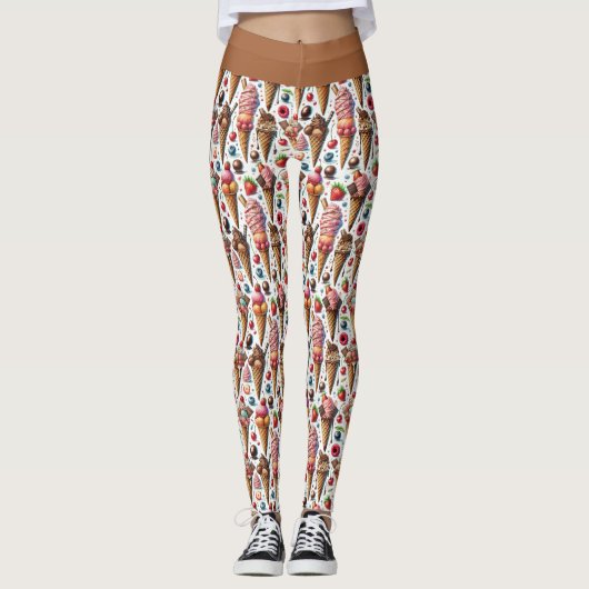 Eiscreme-Party Leggings (Vorderseite)