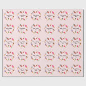 Eiscreme-Party-Lutscher-Kegel Rosa Geschenkpapier (Flach)