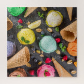 Eiscreme-Party Modernes, farbenfrohes Esstisch Puzzle (Vertikal)