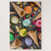 Eiscreme-Party Modernes, farbenfrohes Esstisch Puzzle (Vertikal)