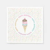 Eiscreme Party Napkins Serviette (Vorderseite)