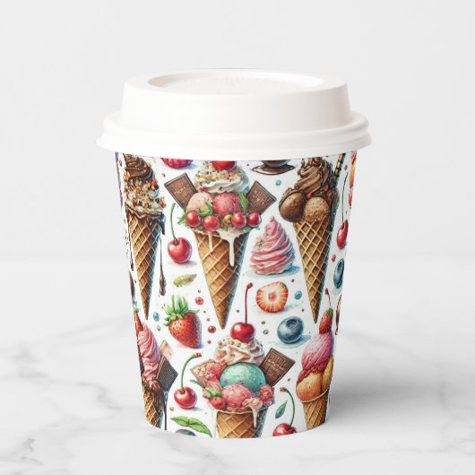 Eiscreme-Party Pappbecher (Links)
