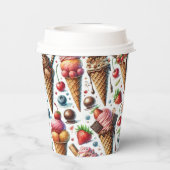 Eiscreme-Party Pappbecher (Rückseite)