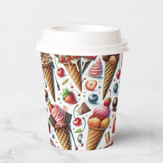 Eiscreme-Party Pappbecher (Rechts)