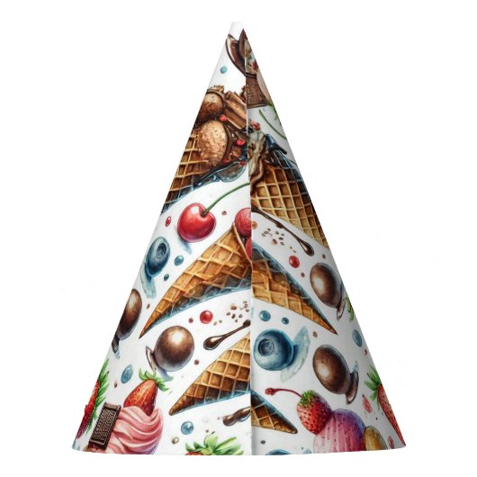 Eiscreme-Party Partyhütchen (Rückseite)