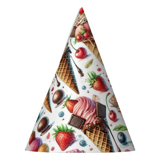 Eiscreme-Party Partyhütchen (Links)