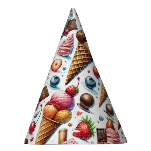 Eiscreme-Party Partyhütchen (Rechts)