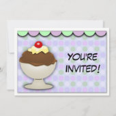 Eiscreme-Party, Pastel Sweet Shoppe Einladung (Rückseite)