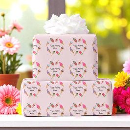 Eiscreme-Party Popsicles Conink Geschenkpapier