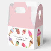 Eiscreme-Party Rosa Weißblüten Geschenkschachtel (Geöffnet)