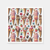 Eiscreme-Party Serviette (Vorderseite)