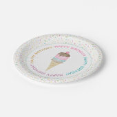 Eiscreme-Party-Teller Pappteller (Schrägansicht)