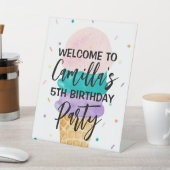 Eiscreme-Party Willkommen im Party Sign - Sundae Sockelschild (In SItu)