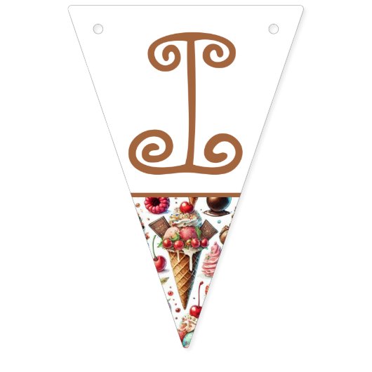 Eiscreme-Party Wimpelkette (Zweite Fahne)