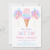 Eiscreme Pastell Geburtstag Einladung (Vorderseite)
