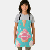 Eiscreme Pastellfarben Personalisiertes Muster Schürze (Insitu)