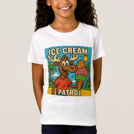 Eiscreme Patrol - Funny Moose Kids’ Summer T-Shir T-Shirt (Vorderseite)