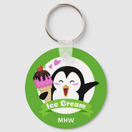 Eiscreme-Penguin-kundenspezifische Schlüsselketten Schlüsselanhänger