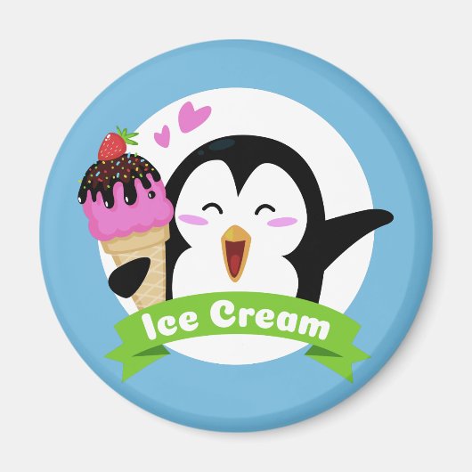 Eiscreme-Penguin-Magnete Magnet (Vorne)