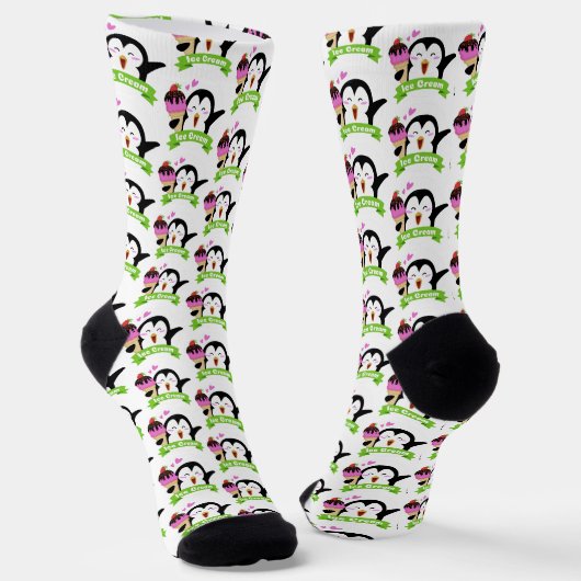 Eiscreme Penguin Socken (Gewinkelt)