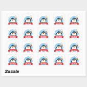 Eiscreme Penguin Sonnenbrille Square Sticker (Blatt)