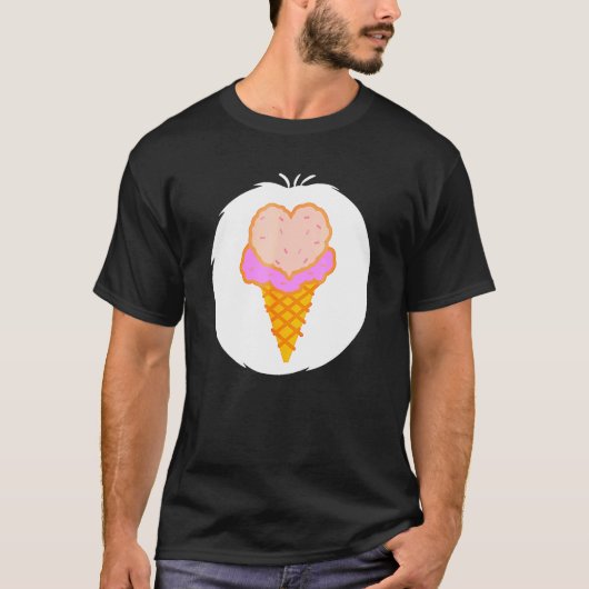 Eiscreme-Pflege für das Halloween-Blume-Kostüm P T-Shirt (Vorderseite)