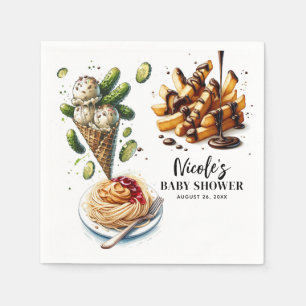 Eiscreme & Pickles Gewürzkräuter Kinderdusche Serviette