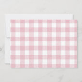 Eiscreme Pink Bow Gingham Birthday Party Foto Dankeskarte (Rückseite)