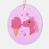 Eiscreme Pony Keramik Ornament (Links)