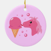 Eiscreme Pony Keramik Ornament (Hinten)