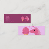 Eiscreme-Pony-Visitenkarten Mini Visitenkarte (Vorne/Hinten)