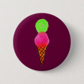 Eiscreme Pop Art Button (Vorderseite)