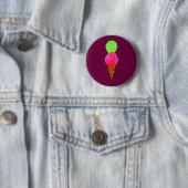 Eiscreme Pop Art Button (Beispiel)