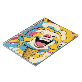 Eiscreme-Pop-Art-Explosion-Notizbuch Notizblock