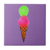 Eiscreme Pop Art Fliese (Vorderseite)
