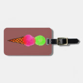 Eiscreme Pop Art Gepäckanhänger (Vorderseite horizontal)