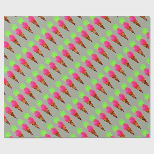 Eiscreme Pop Art Geschenkpapier (Flach)