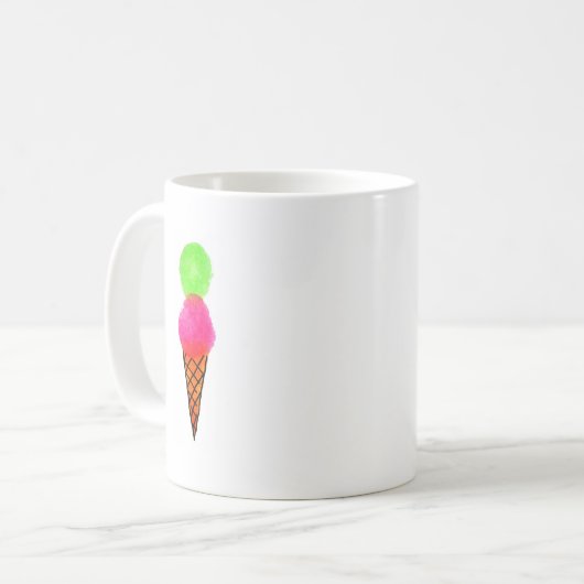Eiscreme Pop Art Kaffeetasse (Vorderseite Links)