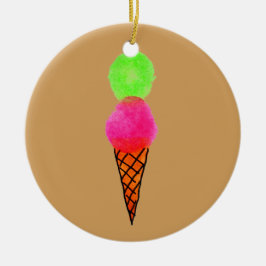 Eiscreme Pop Art Keramikornament